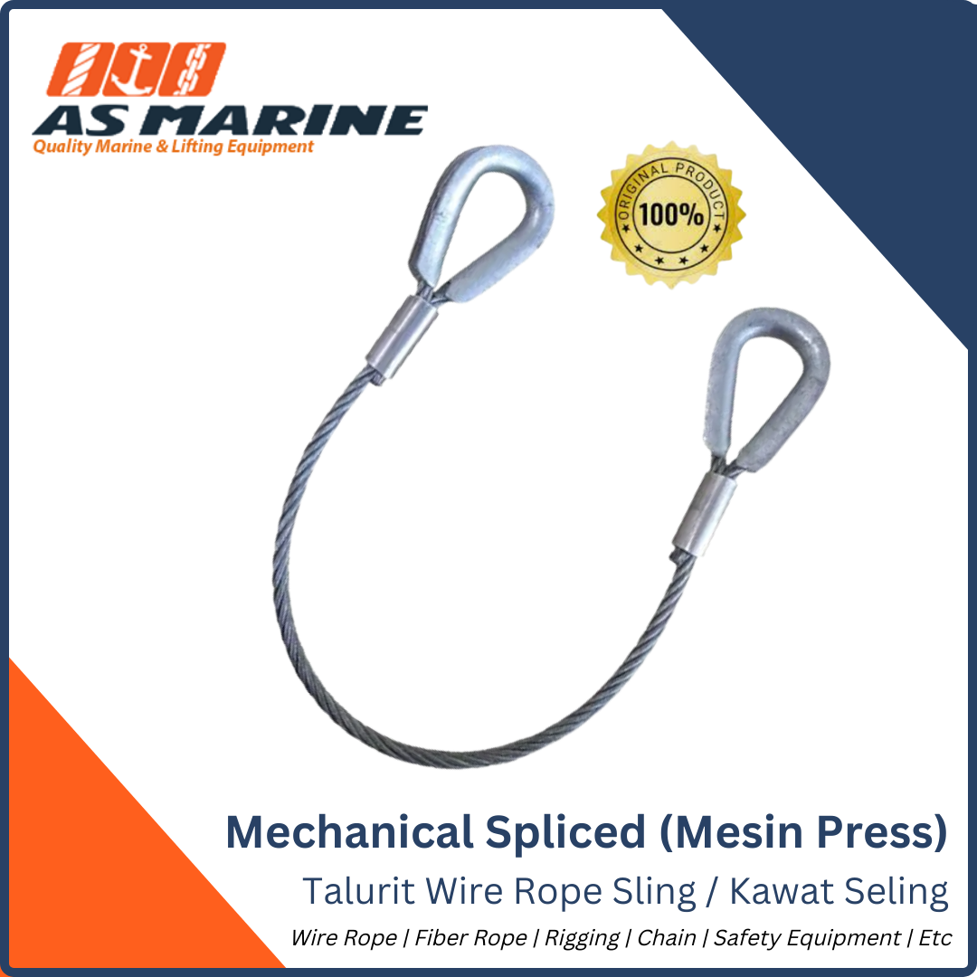 Jual Mechanical Spliced Wire Rope Sling / Talurit dengan Mesin Press
